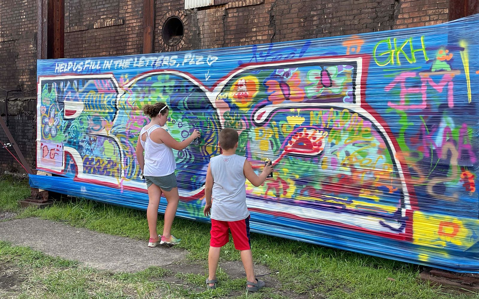 graffiti wall - Images of Community Learning Series activities.